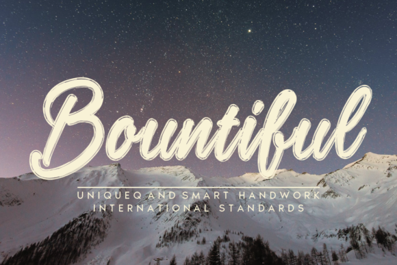 Bountiful Font: A Handwritten Typeface for Small Business Branding