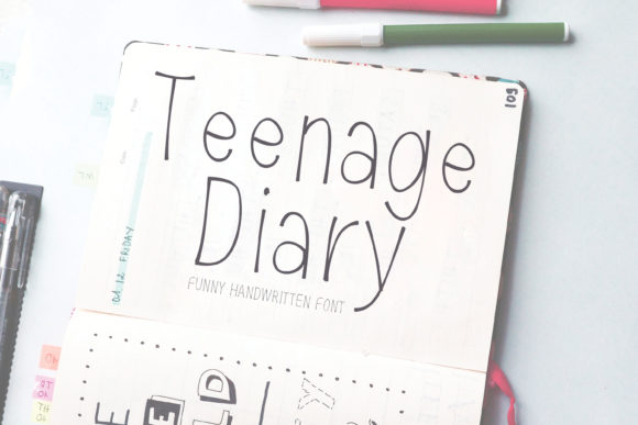 Teenage Diary: A Friendly Handwritten Font for Web Design
