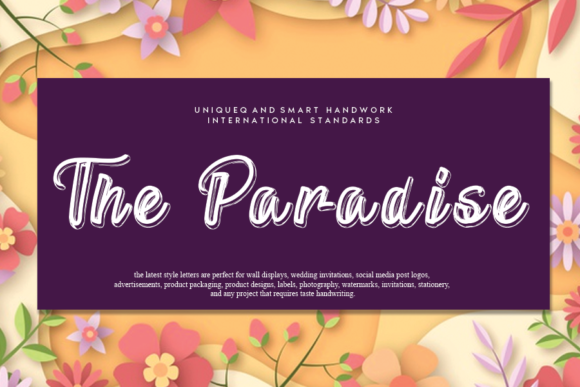 The Paradise: A Handwritten Font for Editorial Design
