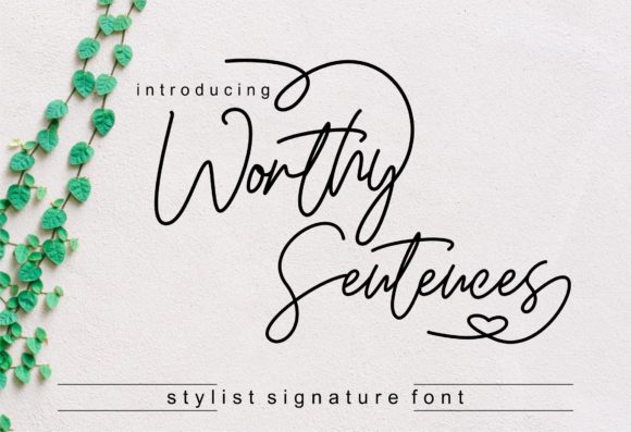 Worthy Sentences: An Elegant Handwritten Font for Editors